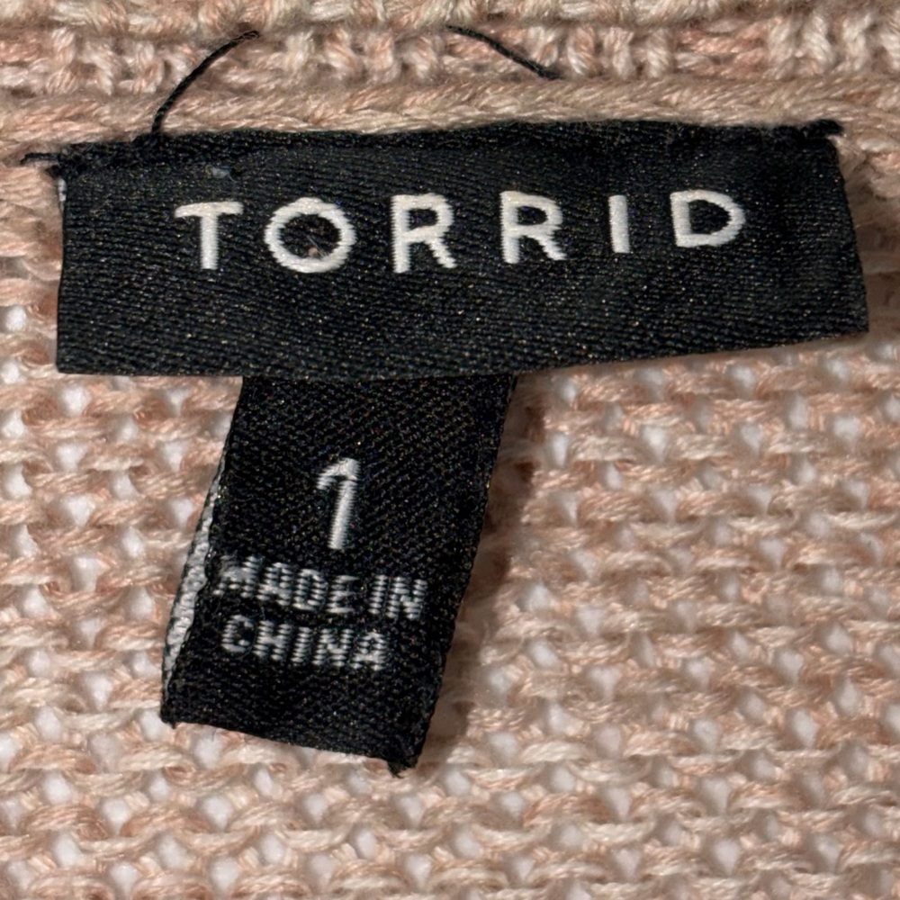Torrid Beige Open-Front Cardigan - Picture 7 of 10
